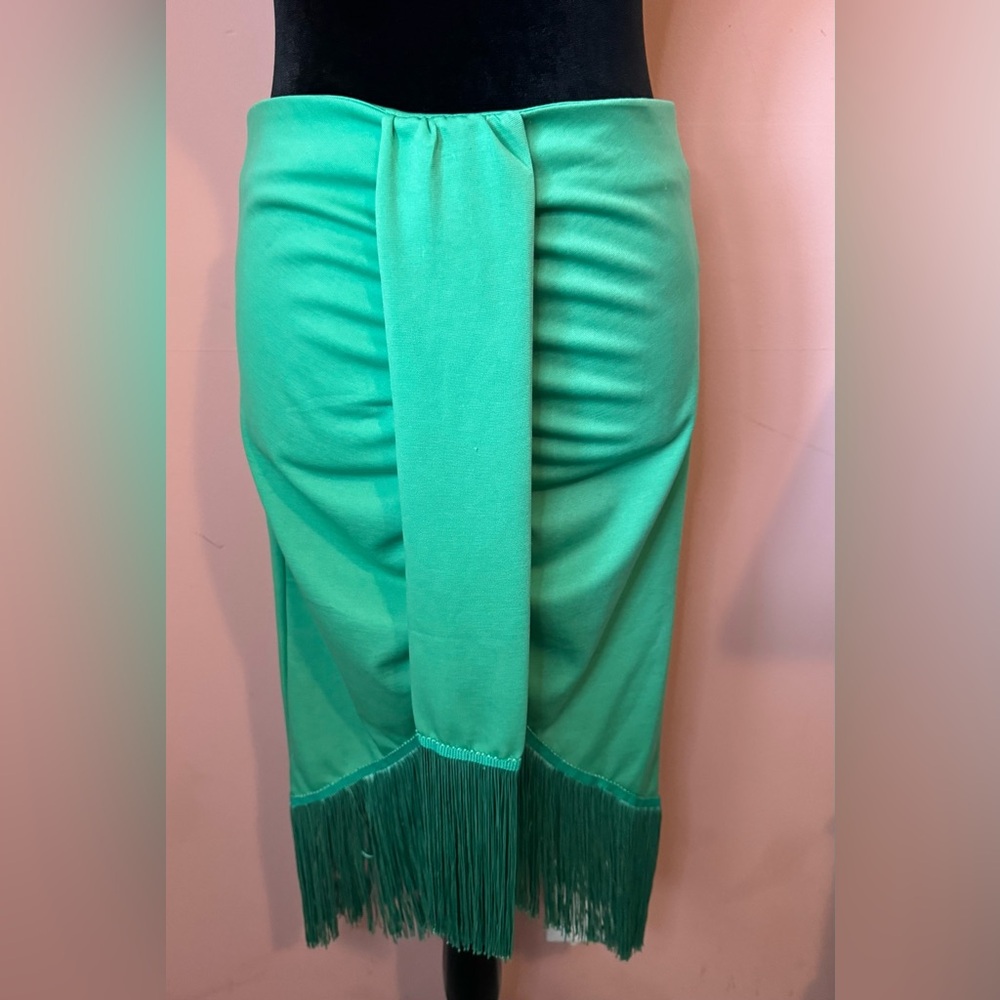 Green Fringe Skirt